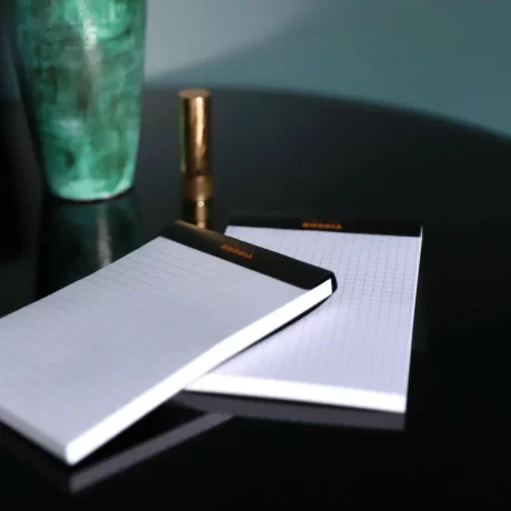 Blocnotes 8,5 x 12 cm, capsat, 80 file, N°12, Rhodia Basic, negru