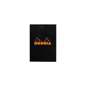 Blocnotes 8,5 x 12 cm, capsat, 80 file, N°12, Rhodia Basic, negru