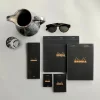 Blocnotes 8,5 x 12 cm, capsat, 80 file, N°12, Rhodia Basic, negru