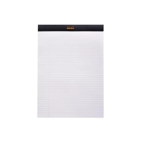 Blocnotes A4, capsat, 80 file, N°18, Rhodia black