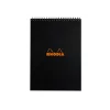 Blocnotes A4, spirală 80 file, Rhodia Classic, black