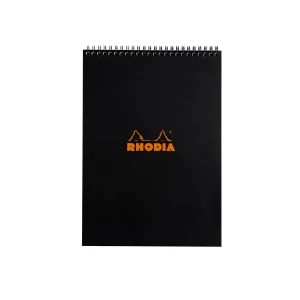 Blocnotes A4, spirală 80 file, Rhodia Classic, black