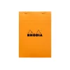 Blocnotes A5, capsat, 80 file, N°16, Rhodia Basic, orange
