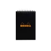 Blocnotes A6, spirală, 80 file, Rhodia Classic, black