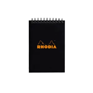 Blocnotes A6, spirală, 80 file, Rhodia Classic, black