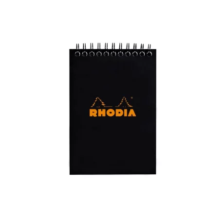 Blocnotes A6, spirală, 80 file, Rhodia Classic, black
