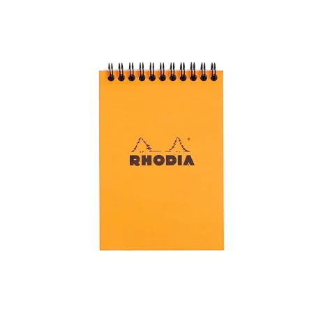 Blocnotes A6, spirală, 80 file, Rhodia Classic, orange