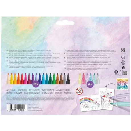 Carioca unicorni Faber-Castell 18 + 6 culori /set