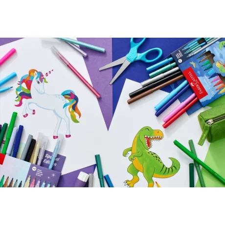 Carioca unicorni Faber-Castell 18 + 6 culori /set