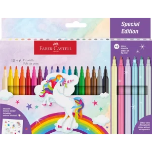 Carioca unicorni Faber-Castell 18 + 6 culori /set