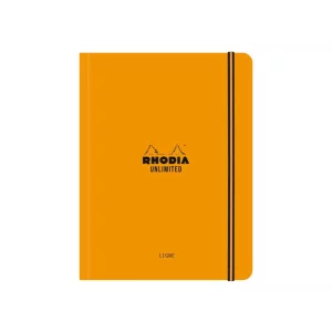 Carnet nedatat A5+, 16 x 21 cm, 60 file, Rhodia Unlimited, orange