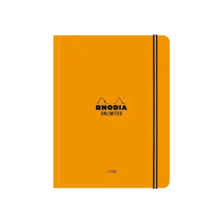 Carnet nedatat A5+, 16 x 21 cm, 60 file, Rhodia Unlimited, orange