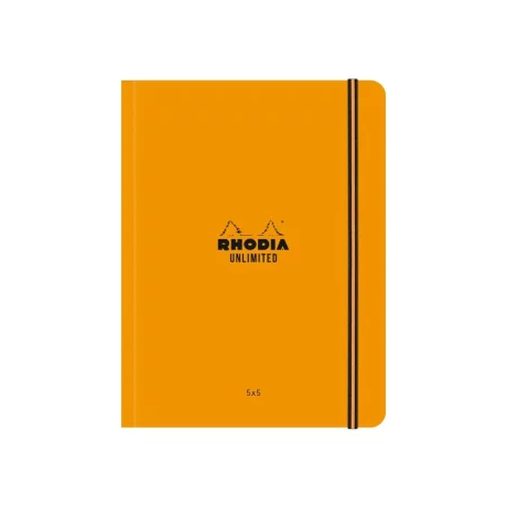 Carnet nedatat A5+, 16 x 21 cm, 60 file, Rhodia Unlimited, orange