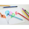 Creioane colorate hexagonale cu gumă eco Faber-Castell 12 culori/set