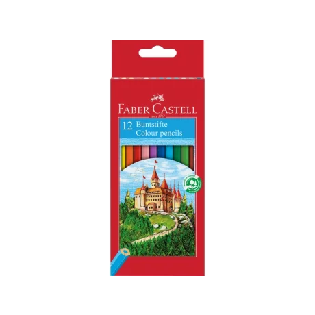 Creioane colorate hexagonale Faber-Castell 12 culori/set