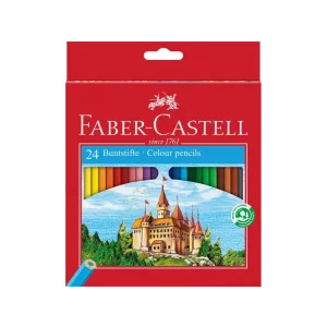 Creioane colorate hexagonale Faber-Castell 24 culori/set