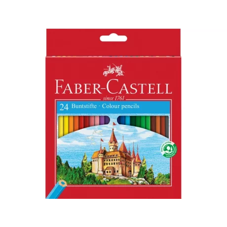 Creioane colorate hexagonale Faber-Castell 24 culori/set
