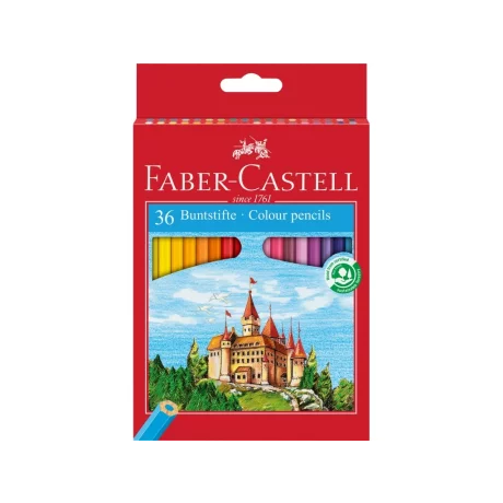 Creioane colorate hexagonale Faber-Castell 36 culori/set