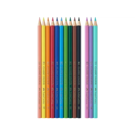 Creioane colorate hexagonale unicorni Faber-Castell 10 + 3 culori /set