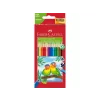 Creioane colorate triunghiulare + ascuțitoare eco Faber-Castell 12 culori/set