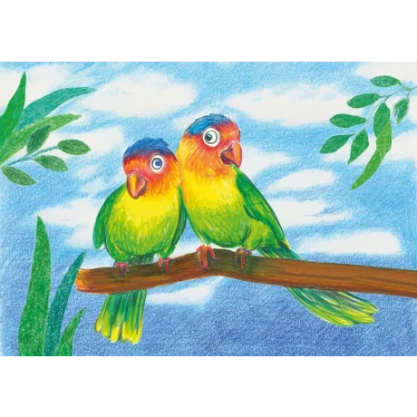 Creioane colorate triunghiulare + ascuțitoare eco Faber-Castell 24 culori/set