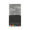 Creioane colorate triunghiulare black edition cutie metal Faber-Castell 24 culori/set