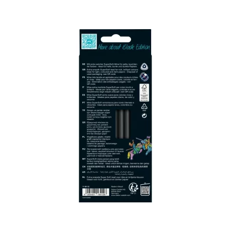 Creioane colorate triunghiulare black edition Faber-Castell 12 culori/set