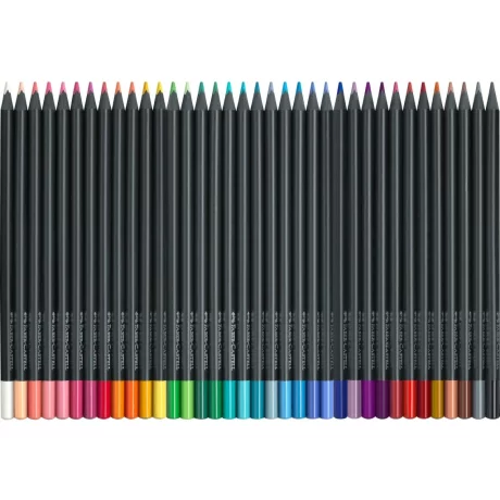 Creioane colorate triunghiulare black edition Faber-Castell 36 culori/set