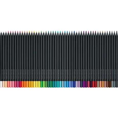 Creioane colorate triunghiulare black edition Faber-Castell 50 culori/set