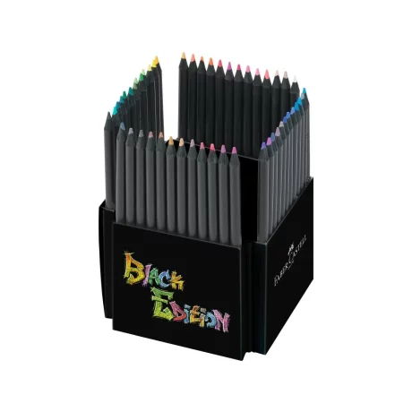 Creioane colorate triunghiulare black edition Faber-Castell 50 culori/set