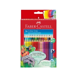 Creioane colorate triunghiulare grip 2001 Faber-Castell 36 culori/set