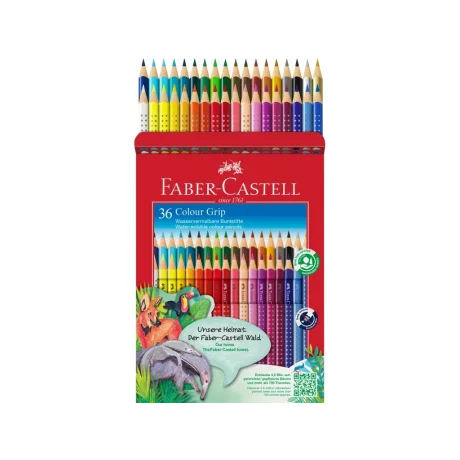 Creioane colorate triunghiulare grip 2001 Faber-Castell 36 culori/set