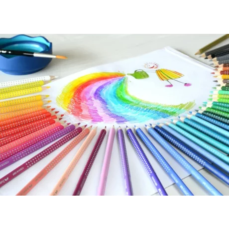 Creioane colorate triunghiulare grip 2001 Faber-Castell 48 culori/set