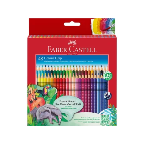 Creioane colorate triunghiulare grip 2001 Faber-Castell 48 culori/set
