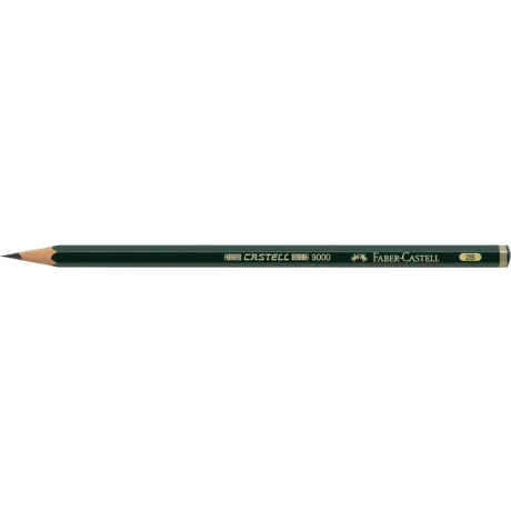 Creion grafit 2B hexagonal Castell 9000 Faber-Castell
