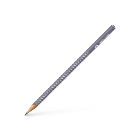 Creion grafit B rotund sparkle gri 2021 Faber-Castell