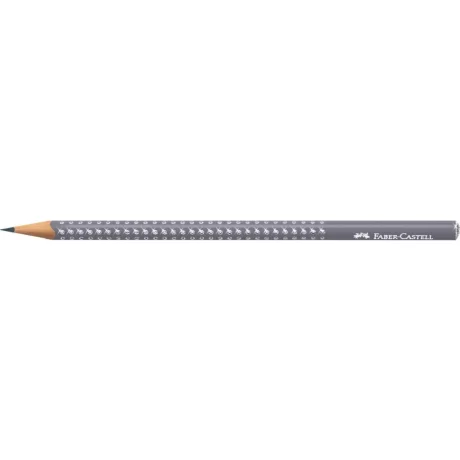 Creion grafit B rotund sparkle gri 2021 Faber-Castell
