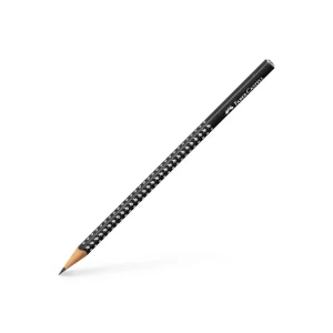 Creion grafit B rotund sparkle negru 2024 Faber-Castell