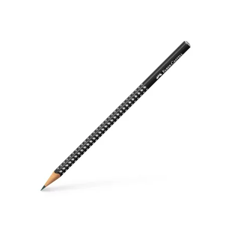 Creion grafit B rotund sparkle negru 2024 Faber-Castell
