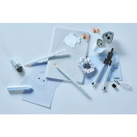 Creion grafit B triunghiular grip 2001 bleu sky Faber-Castell