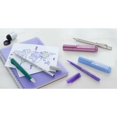 Creion grafit B triunghiular grip 2001 gri Faber-Castell