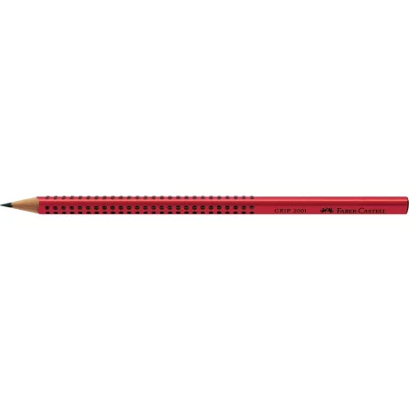 Creion grafit B triunghiular grip 2001 roșu Faber-Castell