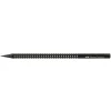 Creion grafit B triunghiular grip sparkle lemn negru midnight gold Faber-Castell