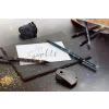Creion grafit B triunghiular grip sparkle lemn negru midnight gold Faber-Castell