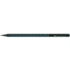 Creion grafit B triunghiular grip sparkle lemn negru midnight ocean Faber-Castell