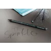 Creion grafit B triunghiular grip sparkle lemn negru midnight ocean Faber-Castell