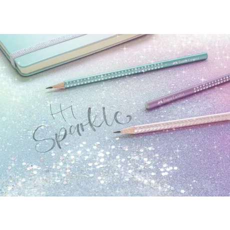 Creion grafit B triunghiular sparkle rose metalizat 2023 Faber-Castell