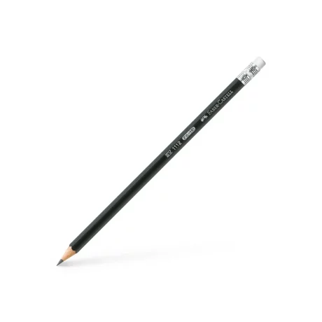 Creion grafit HB hexagonal cu gumă 1112 Faber-Castell