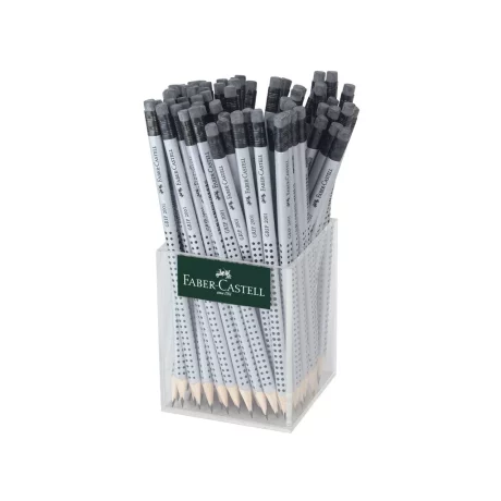 Creion grafit HB hexagonal cu gumă grip 2001 Faber-Castell 72 buc/set
