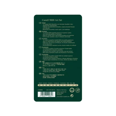 Creion grafit hexagonal Artă Castell 9000 Faber-Castell 12 buc/set